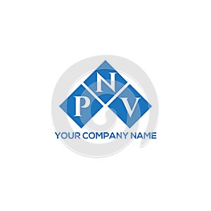 PNV letter logo design on WHITE background. PNV creative initials letter logo concept