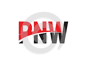 PNW Letter Initial Logo Design Vector Illustration