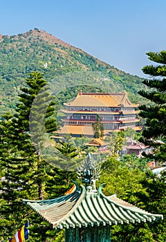 Po Lin Monastery located on Ngong Ping Plateau, on Lantau Island, Hong Kong