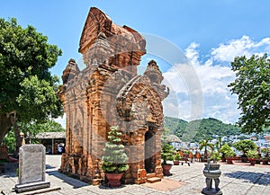 Po Nagar Cham towers in Nha Trang, Vietnam. Old reiligous buildings from the Champa empire.