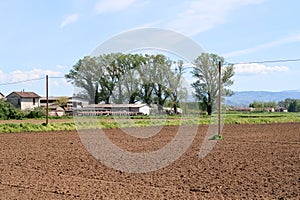 Po Valley landscape field cultivation nature natural agriculture farmhouse tree earth