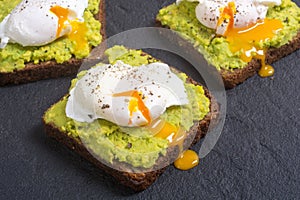 Poached egg and avocado