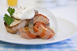 Poached egg on toast
