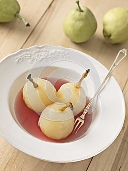 Poached pears