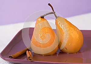 Poached pears