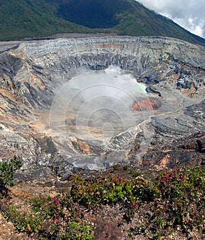 Poas Volcano Crater photo