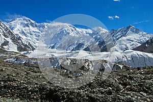 Pobeda peak in Tian Shan mountains