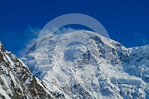 Pobeda peak in Tian Shan mountains