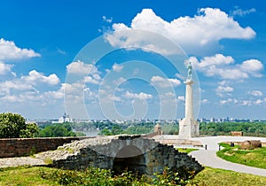 Pobednik monument (1927) in the Belgrade Fortress