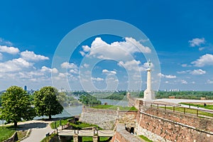 Pobednik monument (1927) in the Belgrade Fortress