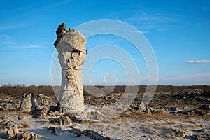 Pobiti kamani - phenomenon rock formations in Bulgaria near Varna, Eastern Europe