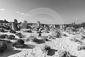 Pobiti Kamani planted stones. Varna Province of Bulgaria.