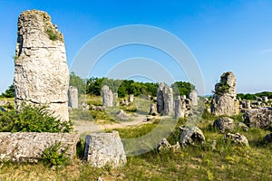 Pobiti Kamani planted stones. Varna Province of Bulgaria.