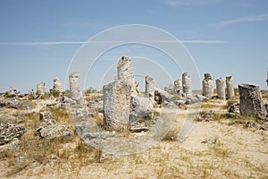 Pobiti Kamani The Stone Desert, a desert-like rock phenomenon located in Bulgaria