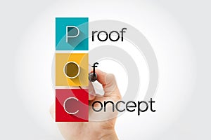 POC - Proof of Concept acronym, business concept background photo
