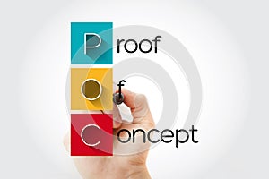 POC - Proof of Concept acronym, business concept background