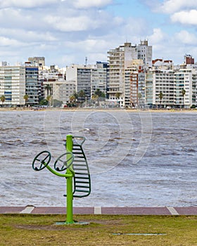 Pocitos Beach Cityscape, Montevideo, Uruguay photo