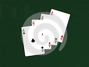 Pocker Cards with 4 aces