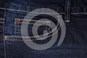 A pocket of blue jeans