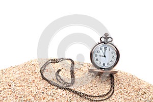 Pocket clock on the beach