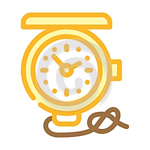 pocket clock color icon vector illustration