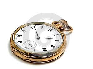 Pocket clock in gold