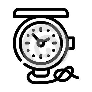 pocket clock line icon vector illustration