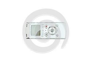 Pocket digital dictaphone isolated on white background