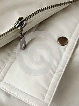 Pocket flap and zipper photo