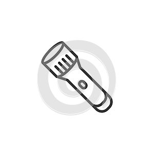 Pocket flashlight line icon