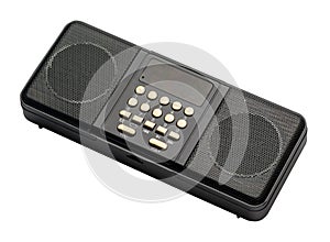 Pocket FM radio mp3 player isolated on a white background