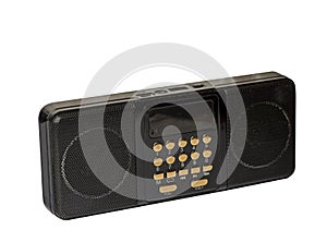Pocket FM radio mp3 player isolated on a white background