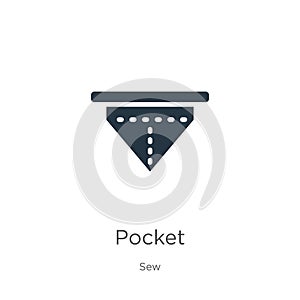 Pocket icon vector. Trendy flat pocket icon from sew collection isolated on white background. Vector illustration can be used for