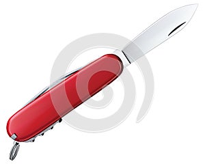 Pocket knife isolated. Vector