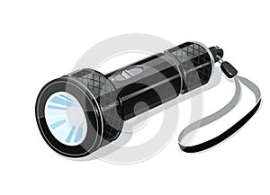 Pocket metallic touristic flashlight