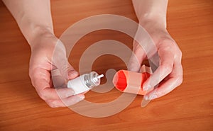 Pocket inhaler for asthmatics in the hands