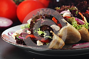 Pocket pitas with chicken salad