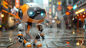 Pocket-sized pal: Mini robot baby, charming animated sidekick.