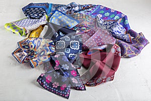 Pocket Square; handwork colorful Handkerchief fabric textile