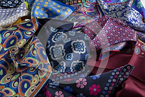 Pocket Square; handwork colorful Handkerchief fabric textile