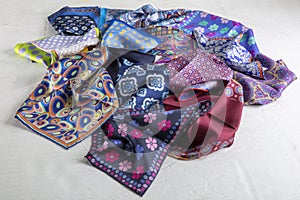 Pocket Square; handwork colorful Handkerchief fabric textile