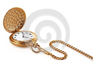 Pocket watch and chain.