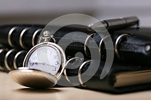 Pocket watch with notebook