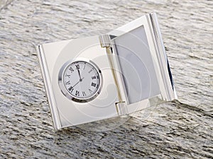 pocket watch and photo frame, personal belonging