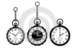 Pocket watch vector icon