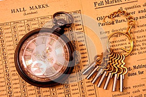 Pocket watch with watch keys