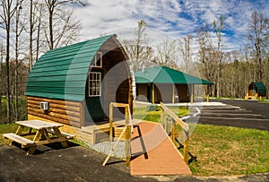 Pod Cabins at Explore Park, Roanoke, Virginia, USA