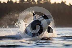 a pod of dolphins swimming in unison