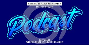 podcast editable text effect style