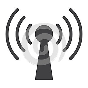 Podcast glyph icon, web and mobile, communication